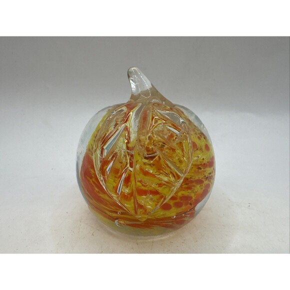 Kent Helms 82 Peach Apple paperweight Red Orange Gold - Picture 2 of 6